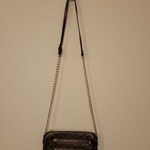 New Women's MMS Black Quilted Shoulder Bag